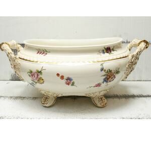 Antique English Dinnerware Large Serving Bowl Soup Tureen